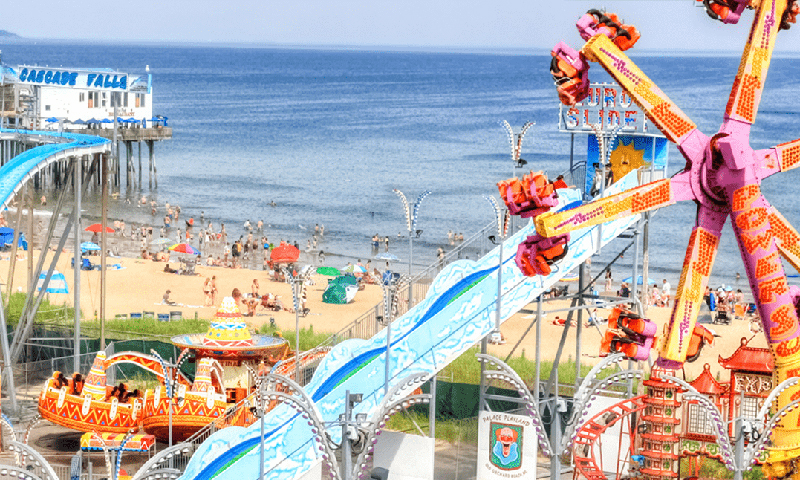 Amusement Park and Beach. Photo Provided by Palace Playland